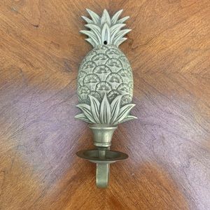 Brass Pineapple Candle Holder Sconce Wall Hanging